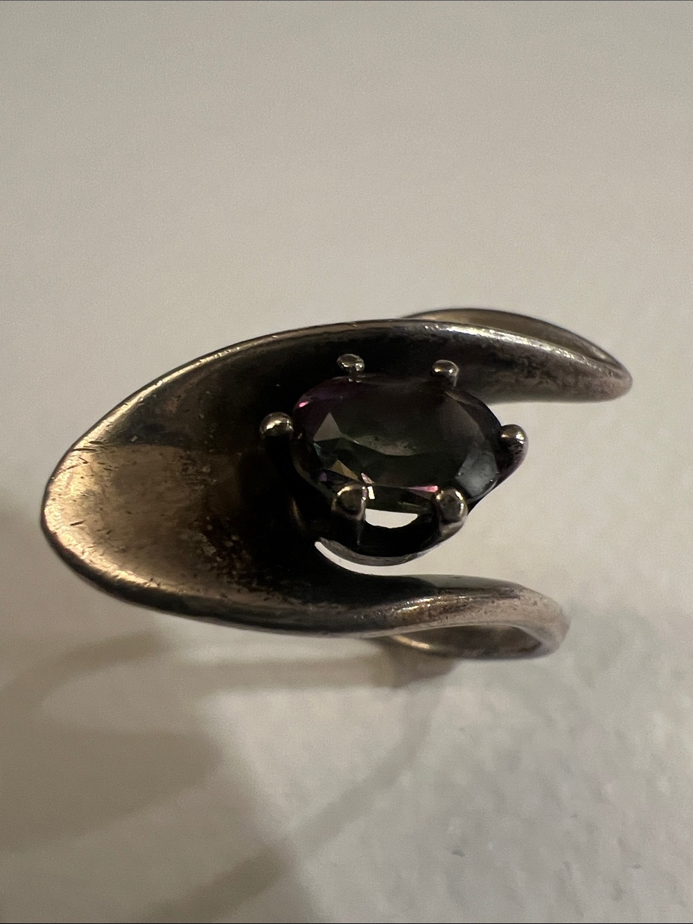 Sterling Silver Liquid Swirl Mystic Topaz Ring - Picture 4 of 4